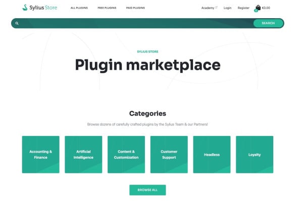 The Sylius Plugin marketplace contains a register of available solutions ready to be integrated